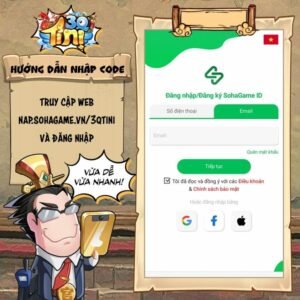 Hướng dẫn cách nhập code 3Q tí nị bước 1