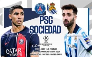 Nhận định, soi kèo PSG vs Real Sociedad ngày 15/02/2024