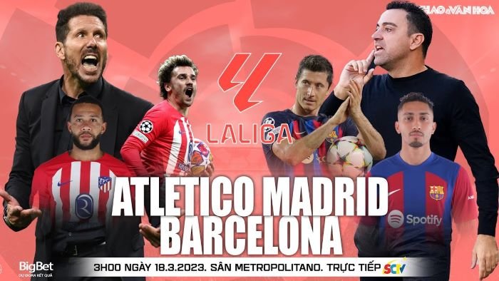 Nhận định, soi kèo Atletico Madrid vs Barcelona ngày 18/03/2024