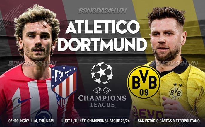 Nhận định, soi kèo Atletico vs Dortmund ngày 11/4/2024