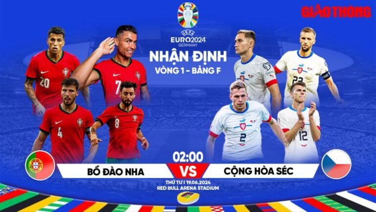 Nhận định, soi kèo Bồ Đào Nha vs CH Séc ngày 19/6/2024